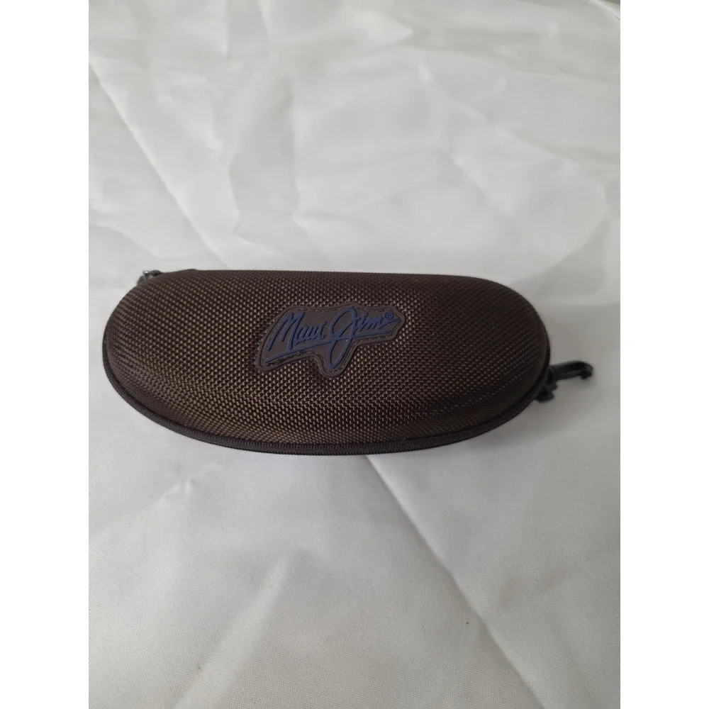 Maui Jim Brown Hard Case w/ Zipper & Dust bag Case And Dust Bag Only